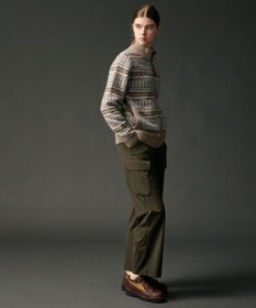 JOSEPH ABBOUD MOUNTAIN 【軽量/ソフト】ラム×モールジャカード ニットブルゾン