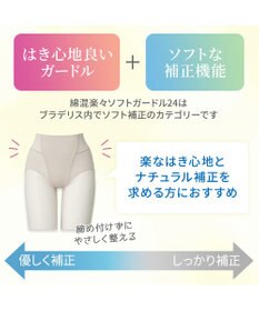 BRADELIS New York 【BRADELIS NewYork peace】綿混楽々ソフトガードル24 お尻周りをスッキリ補整 クロッチ付きで一枚ばき可能 ガードルショーツ