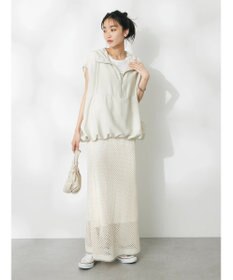 CRAFT STANDARD BOUTIQUE 配色メッシュニットスカート