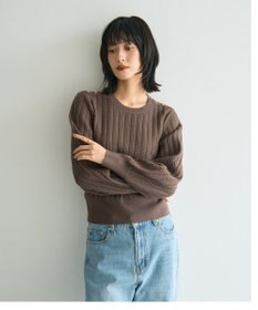 YECCA VECCA 金釦ミニケーブルニット