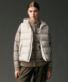 JOSEPH ABBOUD MOUNTAIN 【軽量/ソフト】ラム×モールジャカード ニットブルゾン