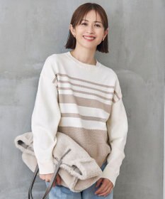 洗える】コットンポリミドルゲージ ニット / 自由区 | ファッション