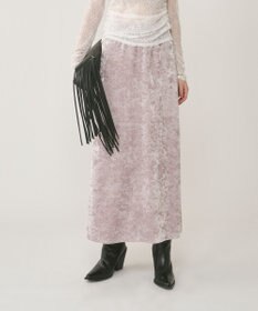 GRACE CONTINENTAL クラッシュベロアロングスカート