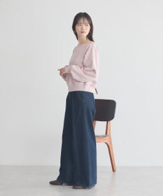 earth music&ecology ショート丈ワンポイント刺繍オフショルスウェット