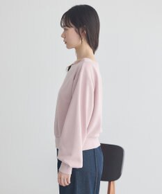 earth music&ecology ショート丈ワンポイント刺繍オフショルスウェット