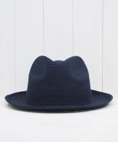 石田製帽 【UNISEX】インディゴ染め和紙ブレード 中折れ ソフトハット