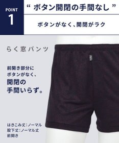 WACOAL MEN トランクス【らく窓パンツ】ボタン開閉の手間なし 中が見えにくい設計  前開き 下着 WT5423  /ワコールメン