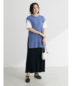 Green Parks ざっくりメッシュニットチュニック