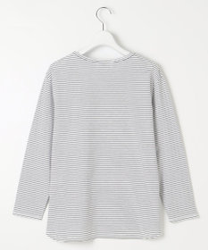 J.PRESS LADIES ベーシックジャージーシャツテール ボーダー カットソー