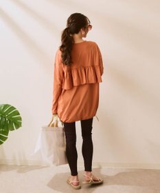 OP／FILA 【Ocean Pacific】バックフリルラッシュガード  レギンスセットウェア