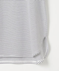 J.PRESS LADIES ベーシックジャージーシャツテール ボーダー カットソー