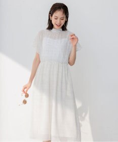 組曲 【WEB限定・2WAY】サッカードビードットプリント ワンピース