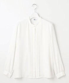 J.PRESS LADIES 【洗える】ヌーディスバックサテン タックプリーツ ブラウス