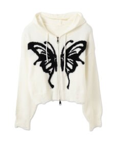 WEGO バタフライWジップシャギーパーカー