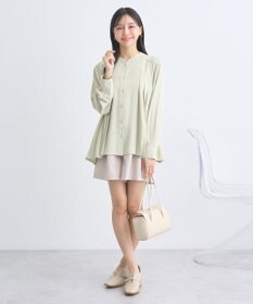 earth music&ecology バックプリーツブラウス