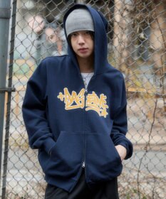 WEGO 【ユニセックス着用ITEM/SMLサイズ展開】グラフィックZIPパーカー