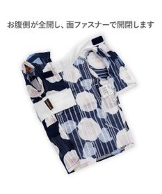 PET PARADISE ペットパラダイス 椿柄 浴衣 紺 中型犬 大型犬