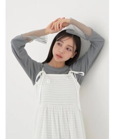 earth music&ecology 袖シアープルオーバー