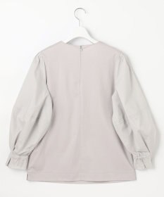 自由区 L スムースコンビ ボリューム袖カットソー