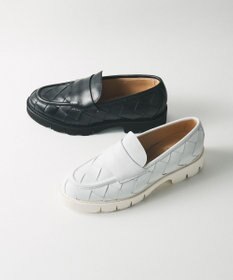 BONTRE 【LucaGrossi/ルカグロッシ】厚底レザー編み込みローファー/K356M-USO