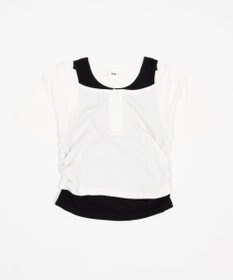 WEGO レイヤードキーネック半袖T