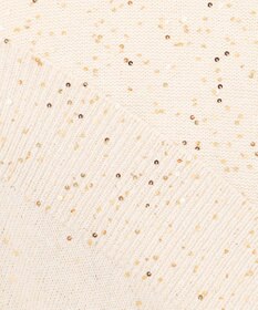 BEIGE， 【洗える】FENNEL / コットンスパンコール半袖ニット