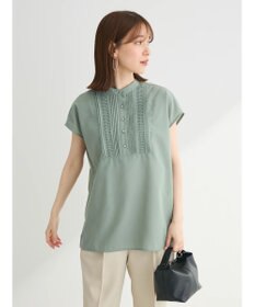 Green Parks ・ＥＬＥＮＣＡＲＥ　ＤＵＥ　ピンタックフレンチブラウス