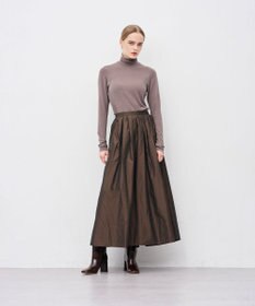 uncrave メモリータフタ フレアスカート