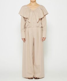 uncrave 【手洗い可】シャンブレー ラッフル ブラウス（uncrave WHITE）