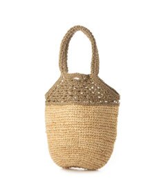 UNBILLION cachecache ラフィア切り替え編みバケツトートバッグ