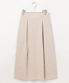 23区 【洗える】リネンレーヨンストレッチ タック スカート