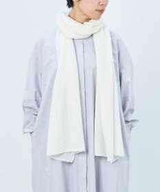 AND WOOL 〈上質な素材と手仕事から生まれた優しいニット〉カシミヤ100%の細巾ストール / マフラー