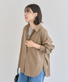 Green Parks シルキータッチストライプシャツ