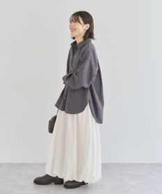 Green Parks シルキータッチストライプシャツ