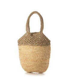 UNBILLION cachecache ラフィア切り替え編みバケツトートバッグ