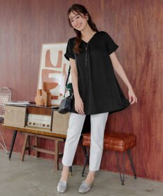 Tiaclasse 【UVカット・吸水速乾】 “きれい見え” バックフレアチュニック