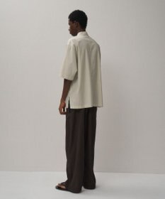 ATON SHRINK COTTON LAWN | オーバーサイズハーフスリーブシャツ - UNISEX