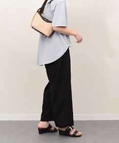 INTER-CHAUSSURES 【CHRISTIAN VILLA】ラフィアコンビレザーショルダーバッグ