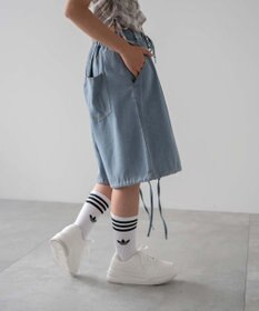 WEGO ドロストワイドルーズハーフパンツ