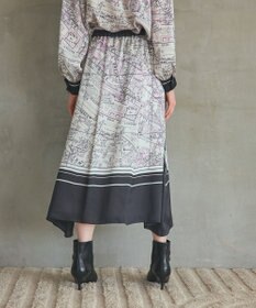 GRACE CONTINENTAL パリスカーフプリントスカート