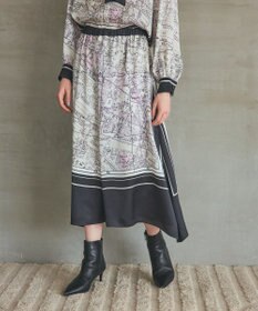 GRACE CONTINENTAL パリスカーフプリントスカート