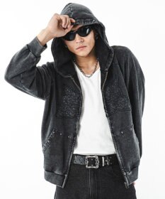 WEGO パウダーブリーチスタッズZIPパーカー