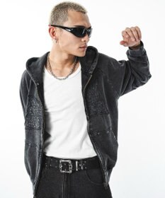 WEGO パウダーブリーチスタッズZIPパーカー