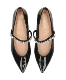 Bridget Birkin ＜抗菌消臭＞【Bridget Birkin】キラキラストラップポインテッドパンプス