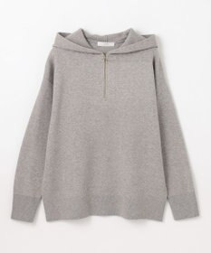 ANY L ハーフジップニットフーディー