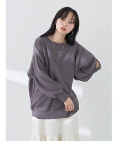 earth music&ecology 袖スリットスウェット