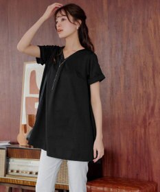 Tiaclasse 【UVカット・吸水速乾】 “きれい見え” バックフレアチュニック