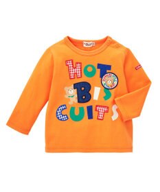 MIKI HOUSE HOT BISCUITS 【80-120cm】 カラフルロゴ 長袖Tシャツ