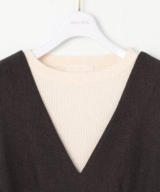 ANY SIS 【2SET】プリーツコンビ ジャンパースカート セット