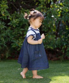 組曲 KIDS 【80-100㎝】デニム ジャンパースカート